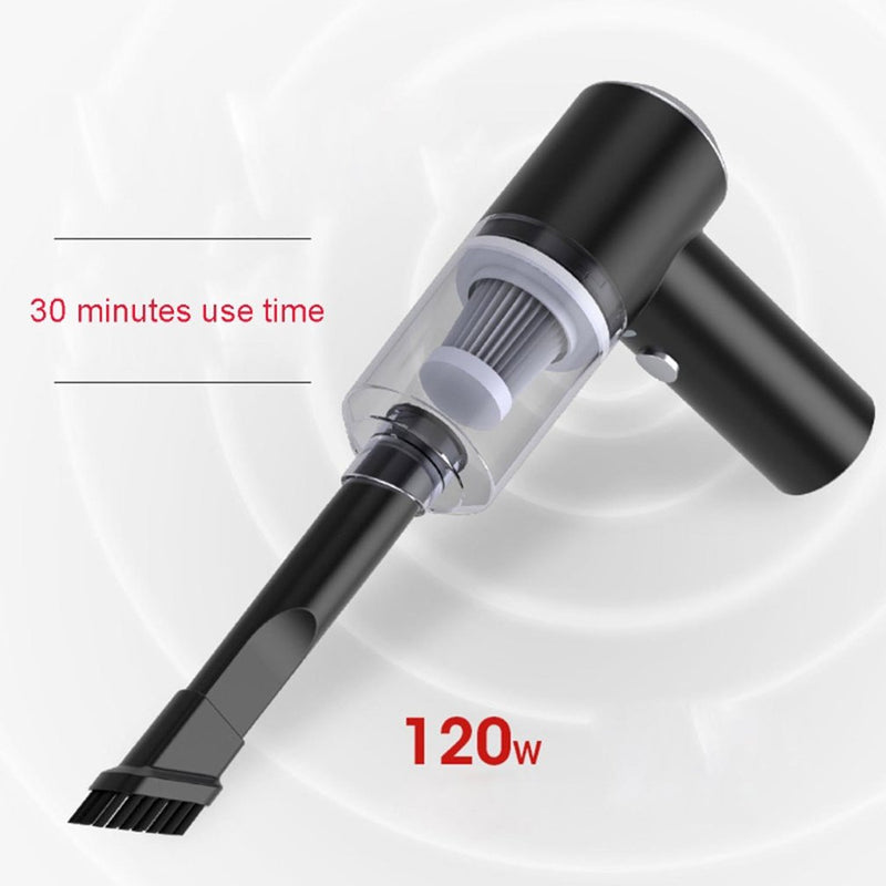 Powerful Mini Car Vacuum Cleaner With LED Light Lasting Suction No Attenuation Low Noise Fast Vacuum Cleaner
