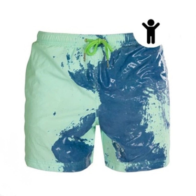 Men's swimsuit changing color in water beach casual shorts 2022 summer beach swimsuits