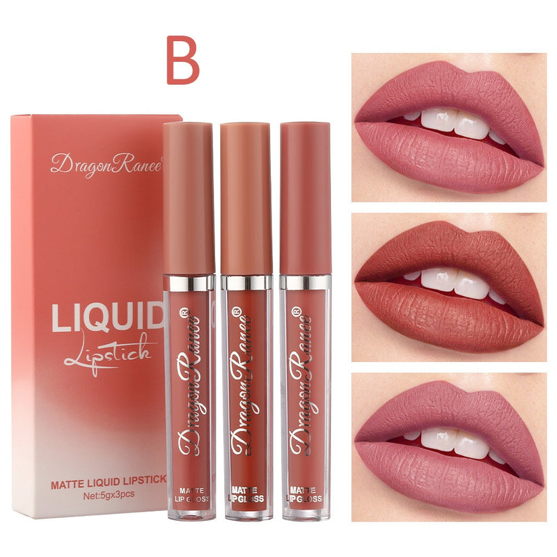 Liquid Lipstick Set Ultra Matte Velvet Waterproof Long Lasting Lip Glosses Nude Makeup Cosmetic Kit