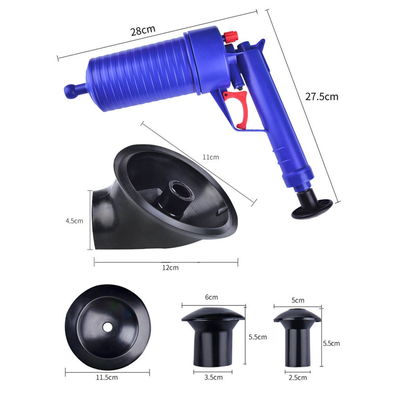 Toilet Plunger Clog Remover Sewer Drain Dredge High Pressure Air Drain Blaster Plunger for Bathroom Pipe Sink Toilet Kitchen