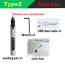 Electric Mini Grinder Engraving Pen Graveerpen Wireless Grinder with Battery Cordless Micro Rotary Tools Drill for Jewelry Metal