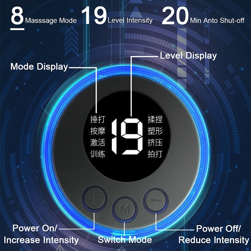 EMS Foot Massager Pad Reflexology Foot Acupoint Massage Muscle Stimulation Improve Blood Circulation Relief Pain USB Rechargeabl