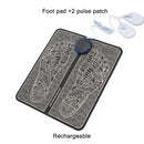 EMS Foot Massager Pad Reflexology Foot Acupoint Massage Muscle Stimulation Improve Blood Circulation Relief Pain USB Rechargeabl