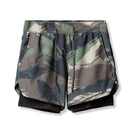 2022 Camo Running Shorts Men Double-deck Quick Dry Sportwear Shorts Fitness Jogging Workout Shorts Male Breathable Casual Shorts