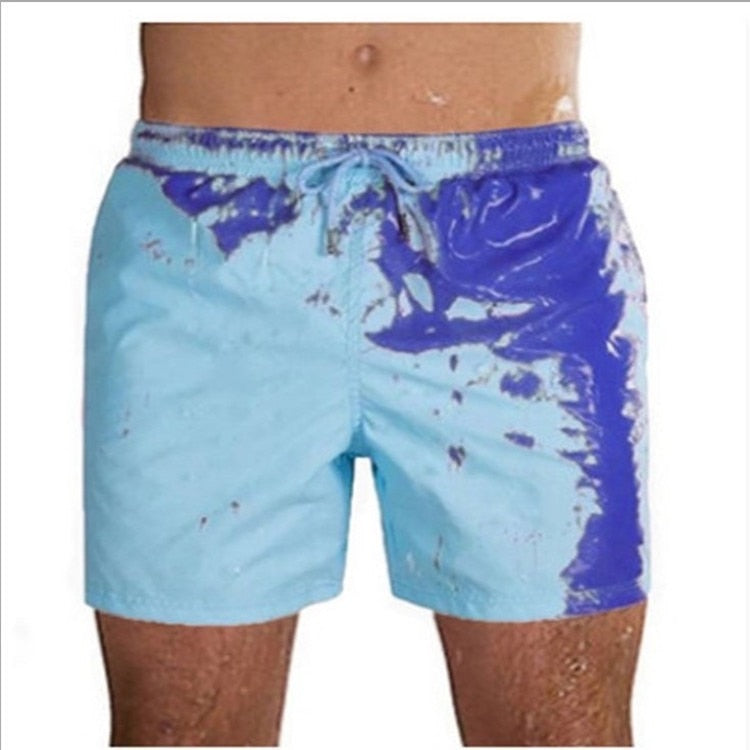 Men's swimsuit changing color in water beach casual shorts 2022 summer beach swimsuits