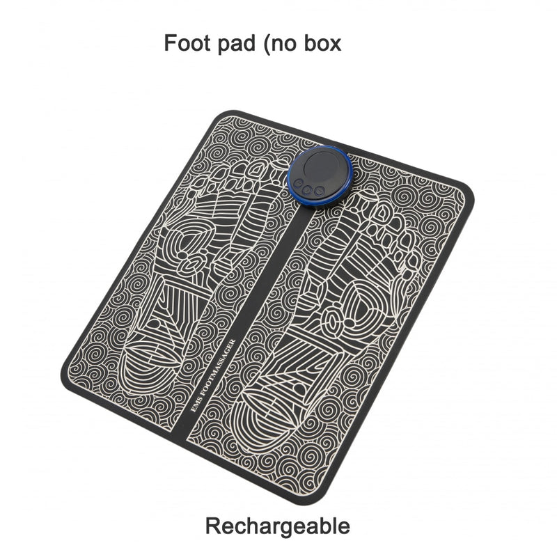 EMS Foot Massager Pad Reflexology Foot Acupoint Massage Muscle Stimulation Improve Blood Circulation Relief Pain USB Rechargeabl