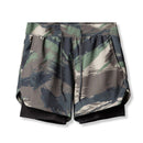 2022 Camo Running Shorts Men Double-deck Quick Dry Sportwear Shorts Fitness Jogging Workout Shorts Male Breathable Casual Shorts