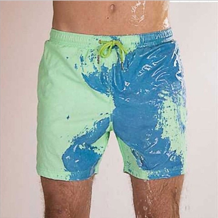 Men's swimsuit changing color in water beach casual shorts 2022 summer beach swimsuits