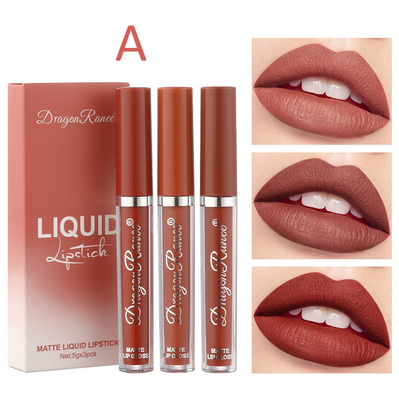 Liquid Lipstick Set Ultra Matte Velvet Waterproof Long Lasting Lip Glosses Nude Makeup Cosmetic Kit