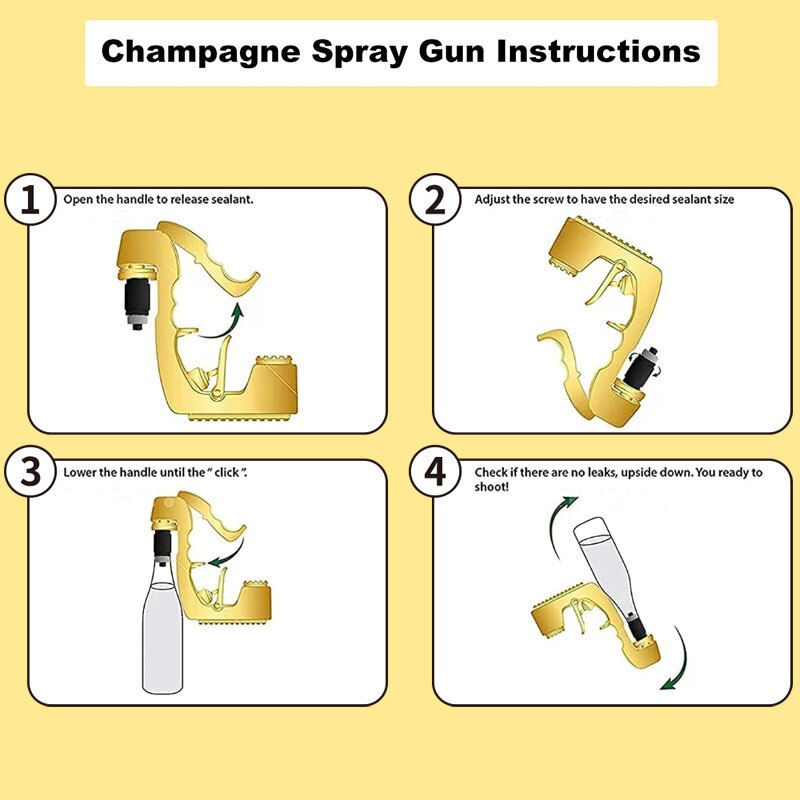 Champagne Gun Wine Dispenser Bottle Beer Drinking Ejector Feeding Spray Squirt Gun Bar Club Wedding Birthday Bachelor Party