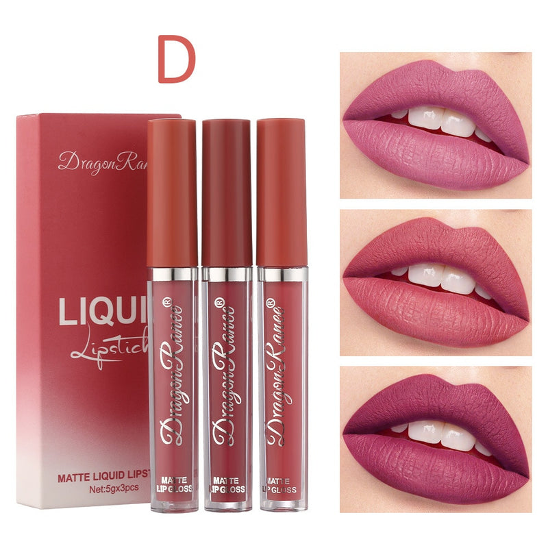 Liquid Lipstick Set Ultra Matte Velvet Waterproof Long Lasting Lip Glosses Nude Makeup Cosmetic Kit
