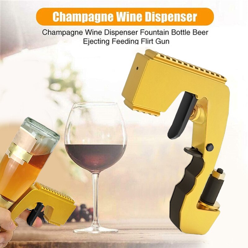 Champagne Gun Wine Dispenser Bottle Beer Drinking Ejector Feeding Spray Squirt Gun Bar Club Wedding Birthday Bachelor Party